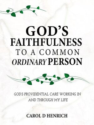 cover image of God's Faithfulness to a Common Ordinary Person